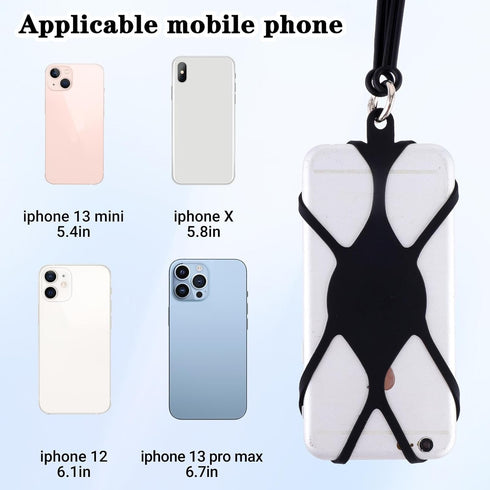 simarro Universal Cell Phone Lanyard, Silicone Cell Phone Neck Strap Lanyard Crossbody Phone lanyard anti-fall Phone Protective Case Compatible wi...