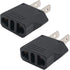 US Plug Adapter, Small European to US Plug Adapter, Black European to American Outlet Plug Adapter, EU to US Adapter, Fireproof Safe Europe/Asia t...