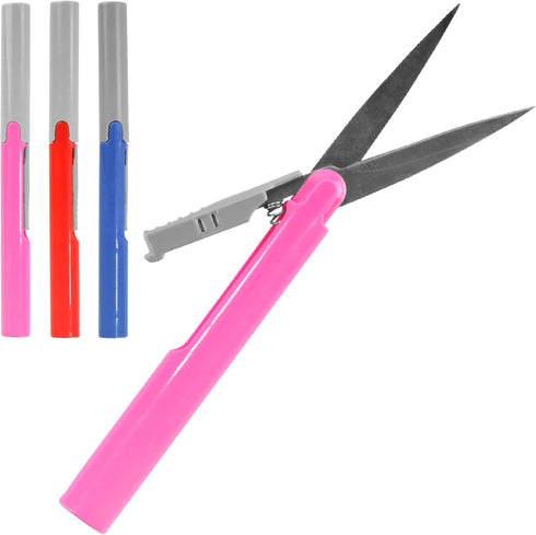 JubileeYarn Penblade Pen-Style Portable Travel Scissors - Pink, Red, & Deep Blue - 1 Pair Each...