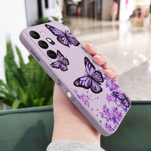 Galaxy Note 20 Ultra Case for Women Girls Cute Butterfly Camera Lens Protector Soft TPU Bumper Silicone Shockproof Protective Cover Phone Case for...