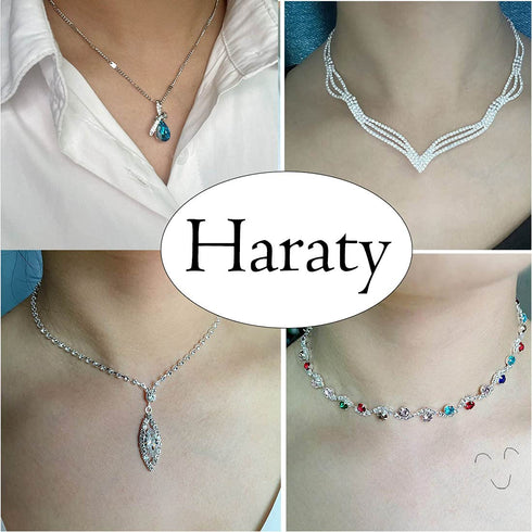Bride Wedding Crystal Necklace Earrings Set Silver Bridal Choker Necklaces Jewelry for Women and Girls...