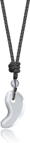 Natural Crystals Clear Quartz Chakra Stones Magatama Pendant Necklace...