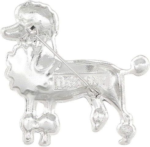 Enamel Floral Poodle Brooch Dog Pins for Backpacks Badges Clothing Bags Women Jewelry Gift...