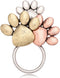 Tri-colors Dog Paw Print Magnetic Badge Eyeglass Holder Brooch for Shirts...