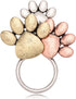 Tri-colors Dog Paw Print Magnetic Badge Eyeglass Holder Brooch for Shirts...