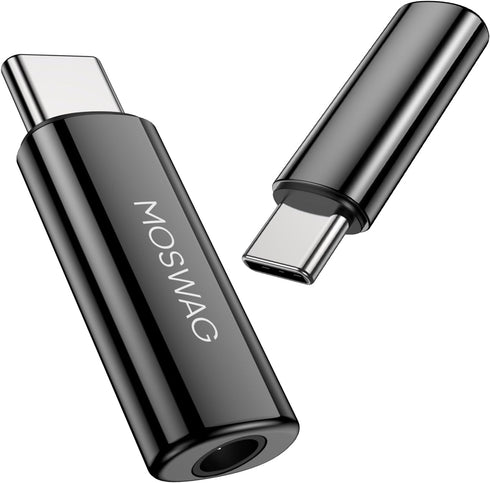 MOSWAG USB C to 3.5mm Headphone Adapter, Typc C to 3.5mm Aux Headphone Adapter, USB C to Aux Audio Zinc Alloy Adapter for Samsung GalaxyS23 S22 S2...