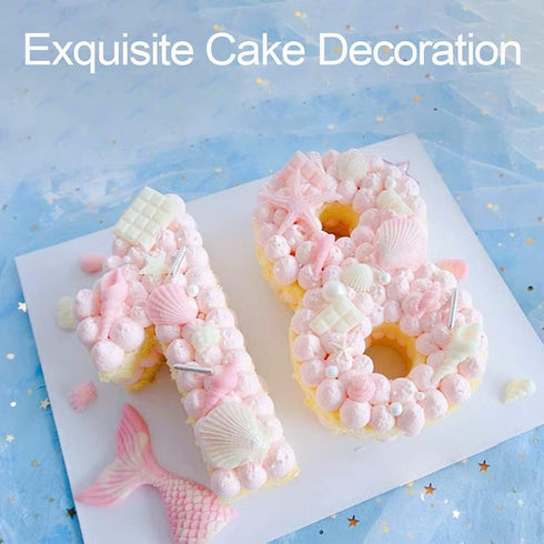 4PCS Marine Theme Fondant Silicone Mold Seaweed Sea Fish Crab Coral Conch Sea Shells Shape DIY Handmade Baking Tools...