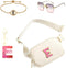 Personalized Initial Fanny Pack Belt Bag for Teen Girls - woman fanny pack,Bracelet, Keychain & Sunglasses (E)...