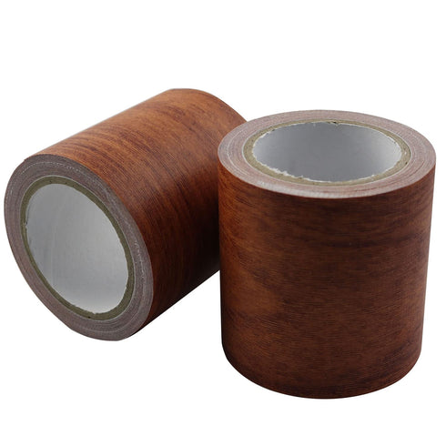 5.7cmx4.57m Simulation Wood Grain High-Adhesive Repair Tape for Desk Chair Furniture Floor Beautification Decoration Tape...