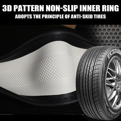 Car Steering Wheel Cover, Anti-Slip Leather Breathable Comfortable Automotive Steering Wheel Cover Protector Decoration for Men and Women, 15 Inch...