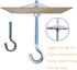 Lainrrew 8 Pack Ceiling Hooks for Hanging Plants, Swag Hooks with Screws and Toggle Wings for Wall Fixing...