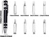 8 in 1 Multipurpose Mini Screwdriver Set Manual Pen Style Screw Driver with 8Pcs Bits Precision Repair Tools for Eyeglasses Home Improvement Compu...