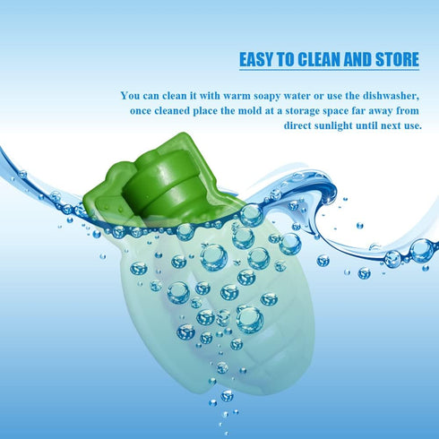 Grenade Ice Cube Mold Large 3D Chocolate Cake Mold Silicone Ice Maker for Whiskey Cocktail, Ideal for Baking...
