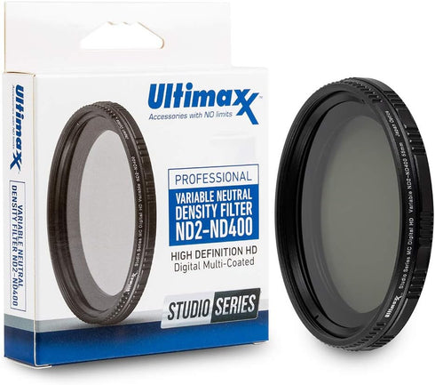 46mm ND Filter Ultimaxx 46mm ND2-ND400 Fader Variable Neutral Density Adjustable Lens Filter Dynamic ND Filter Optical Glass...