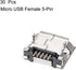 uxcell 30 PCS Micro USB Female Socket Connector Jack Port, 5-Pin DIP 180 Degree Replacement Adapter...