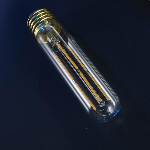 Leools T10 Led Bulb,Dimmable 6W Led Tubular Bulbs,E26 LED Edison Bulb, 60 Watt Incandescent Bulb Equivalent,Warm White 2700K, Clear Glass, E27 Lam...