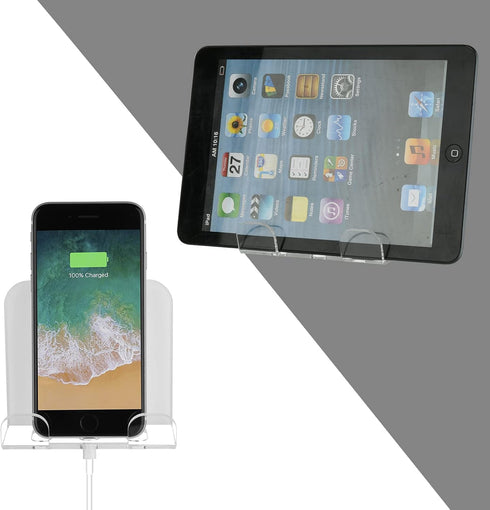 Cosmos 2 Pcs Wall Mount Phone Holder Cell Phone Wall Holder Smartphone Charging Stand Bedside Organizer Storage Bracket Compatible with Most Phone...