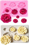 2PCS Rose Flowers silicone molds Cake Chocolate Mold wedding Cake Decorating Tools Fondant Sugarcraft Cake Molds...