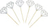 50 Pack Cupcake Toppers Silver Glitter Diamond Cakes Toppers Cupcake Decor Party Cake Decoration Supplies...
