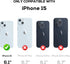 for iPhone 15 Waterproof Case with Built-in Screen Protector, Shockproof Dustproof Full Body Protective IP68 Waterproof Phone Case for iPhone 15 6...