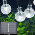 Solar String Lights Outdoor, 20ft Waterproof 30 LEDs 8 Modes Crystal Globe Solar String Fairy Lights Backyard Patio Christmas Lights for Holiday P...