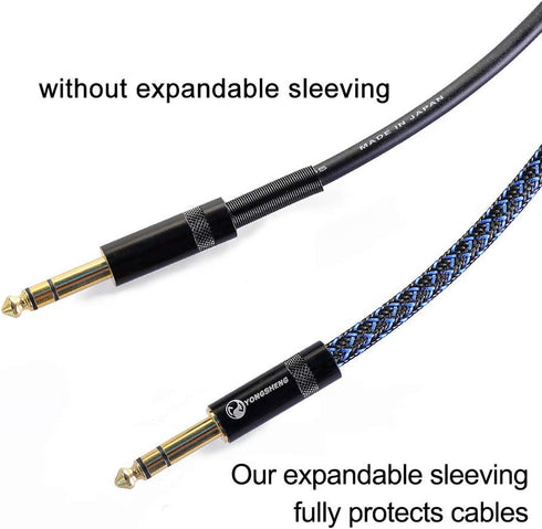 25ft - 1 inch PET Expandable Braided Sleeving – BlackBlue – Alex Tech Braided Cable Sleeve...