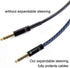 25ft - 1 inch PET Expandable Braided Sleeving – BlackBlue – Alex Tech Braided Cable Sleeve...