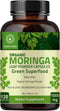 Organic Moringa Capsules 120 Capsules 1000mg – Organic Moringa Oleifera Leaf Powder Capsules Leaf Energy, Metabolism, & Immune Support nutrient-ri...