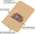SHEUTSAN 500 Pack Kraft Bags with Window, 3.5 x 5.5 Inches Stand Up Storage Pouches Ziplock Sealing Packaging Paper Bag Resealable Sample Bags for...
