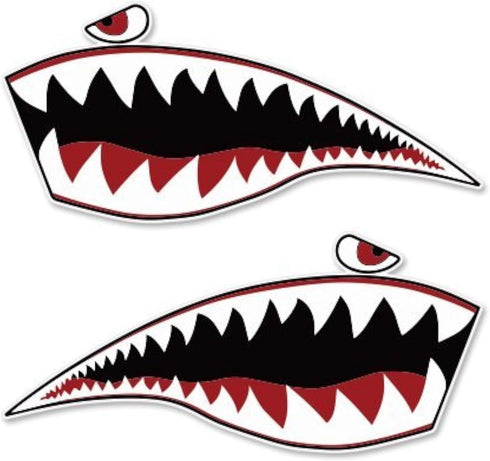 Warhawk Shark Tiger Vinyl Sticker - Car Window Bumper Laptop - Select Size...