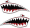 Warhawk Shark Tiger Vinyl Sticker - Car Window Bumper Laptop - Select Size...