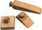 3Pcs Wooden Sandpaper Block Set, Square Bevel Wedge Hand Sanding Block, Handmade Leather Edge Grinding Polishing Tool for DIY Leather Craft Access...