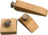 3Pcs Wooden Sandpaper Block Set, Square Bevel Wedge Hand Sanding Block, Handmade Leather Edge Grinding Polishing Tool for DIY Leather Craft Access...