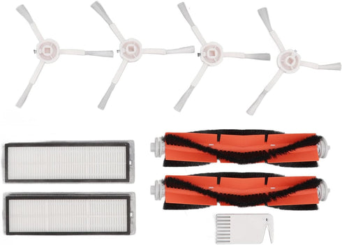 Robot Vacuum Mop Brush Kit,Brush Filters White Flat Comb Kit Fit for 1C Dreame F9 Xiaomi 1T Mi Robot Vacuum Mop Replacement...
