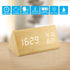 OCT17 Wooden Alarm Clock, Wood Alarm Clock Smart LED Digital Clock for Bedroom/desks, Upgraded with Time Temperature, Adjustable Brightness and Vo...