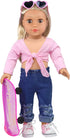 ZITA ELEMENT 18 Inch Girl Doll Scooter Skateboard Clothes and Accessories - 18 Inch Doll Clothes Set Sport Shoes Scooter and Other Outdoor Sport S...