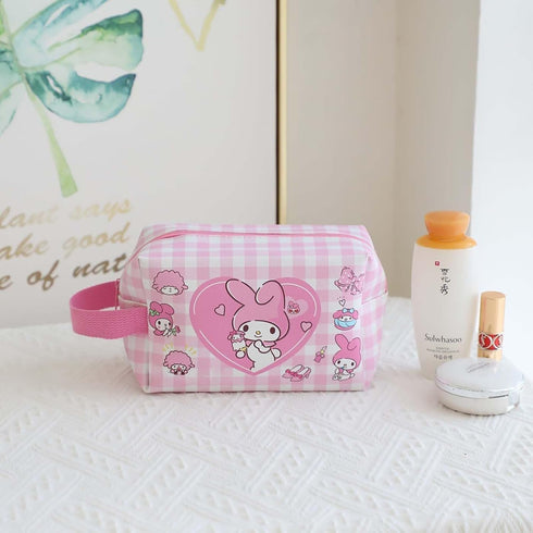 Kawaii Cartoon Travel Cosmetic Bag, Waterproof Large Capacity Cosmetic Pouch, Cute Anime Makeup Bag with Zipper, Foldable Storage Bags Makeup Pouc...