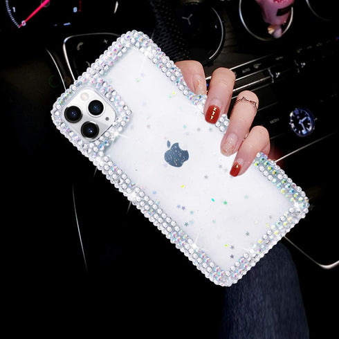 Bonitec Jesiya for iPhone 11 Pro Case 3D Glitter Sparkle Bling Case Luxury Shiny Crystal Rhinestone Diamond Bumper Clear Protective Case Cover Cle...