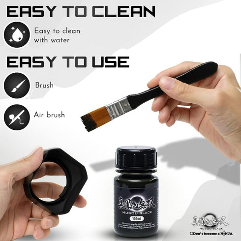 Musou Black Water-based Acrylic Paint - 100ml - Made in Japan - Blackest Black in the World...