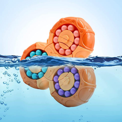 Magic Bean Rotating Brain Teaser Finger Puzzle Toy,Boys Girls Handheld Spinner Stress Anxiety Relief Ball Game Sensory Toys,Gift for Kids Ages 3Ab...