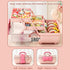 BALRAJ Cute Girls Hair Accessories Storage Box Bow Switch Organizer Box Jewelry Box, Plastic Hair Ties Holder Hair Clips Container Headbands Organ...