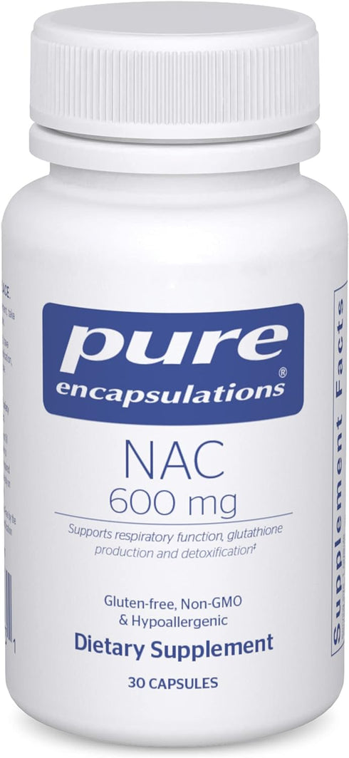 Pure Encapsulations NAC 600 mg - N-Acetyl Cysteine NAC Supplement for Lung Health & Immune Support, Liver Support & Antioxidants* - with Freeform ...
