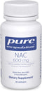 Pure Encapsulations NAC 600 mg - N-Acetyl Cysteine NAC Supplement for Lung Health & Immune Support, Liver Support & Antioxidants* - with Freeform ...