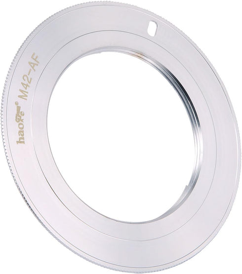 Haoge Manual Lens Mount Adapter for M42 42mm Screw Mount Lens to Sony Alpha A-type Minolta MAF AF Mount Camera such as A99, A99 II, A77, A77II, A6...