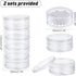 PH PandaHall 2 Sets 5 Layer Cylinder Stackable Bead Containers 15ml Plastic Round Clear Storage Organizer Box with Screw Lid for Make Up, Eye Shad...