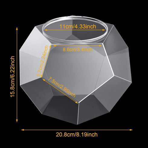 RUSFOL Large-Capacity 12-Sided Polygon Elegant Coffee Pods Holder for Nespresso Vertuoline Capsule...