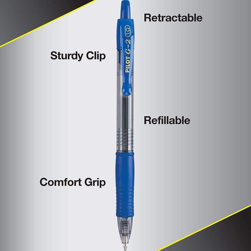 Pilot, G2 Premium Gel Roller Pens, Bold Point 1 mm, Pack of 14, Blue...