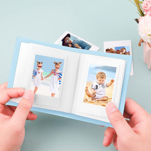 52 Pockets Mini Photo Album for Fujifilm Instax Mini Instant Film, Polaroid Snap, Z2300, SocialMatic Instant Cameras & Zip Instant Printer (Blue, ...