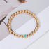 YBMYCM Letter Beaded Bracelets Initial Bracelets 14K Gold Plated Stretch Bracelets for Women Jewelry...