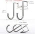 Poeland Over Cabinet Drawer Double Hooks 304 Stainless Steel Narrow Door Hook for Kitchen, Bathroom, Drawer, Wardrobe Door, Cabinet Door, Office C...